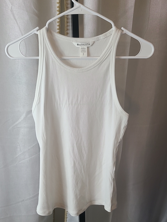 Athleta Tops - Athleta White Ribbed Tank Top Size Small.  New Without Tags